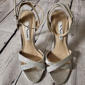 Nina New York Silver Sandals